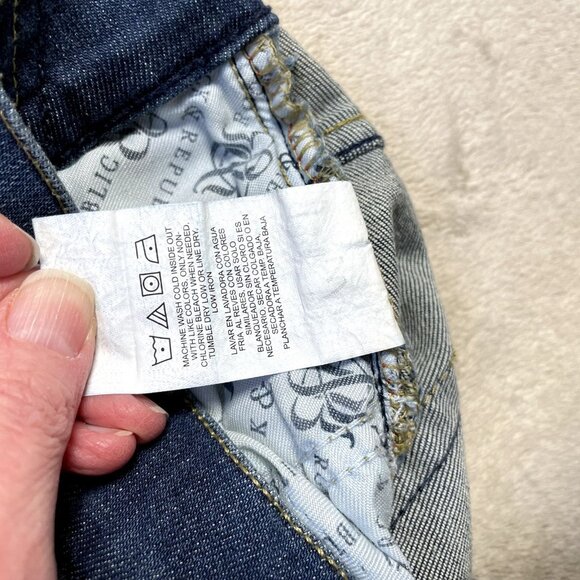 Rock Republic Denim Jeans Slim Fit Dark Wash Embellished Pockets Size 27 - Picture 13 of 16